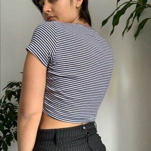American Apparel Tops - American Apparel stripped cotton crop top American Apparel Tops - American Apparel stripped cotton crop top